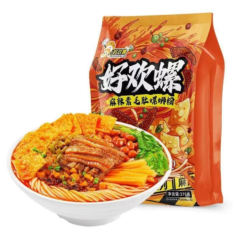 好歡螺柳州正宗麻辣素毛肚375g速食宵夜螺螄粉