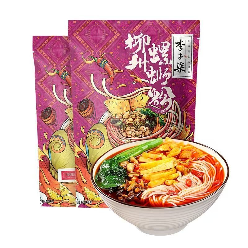 李子柒螺螄粉加辣加臭400g大包裝爆椒酸筍速食